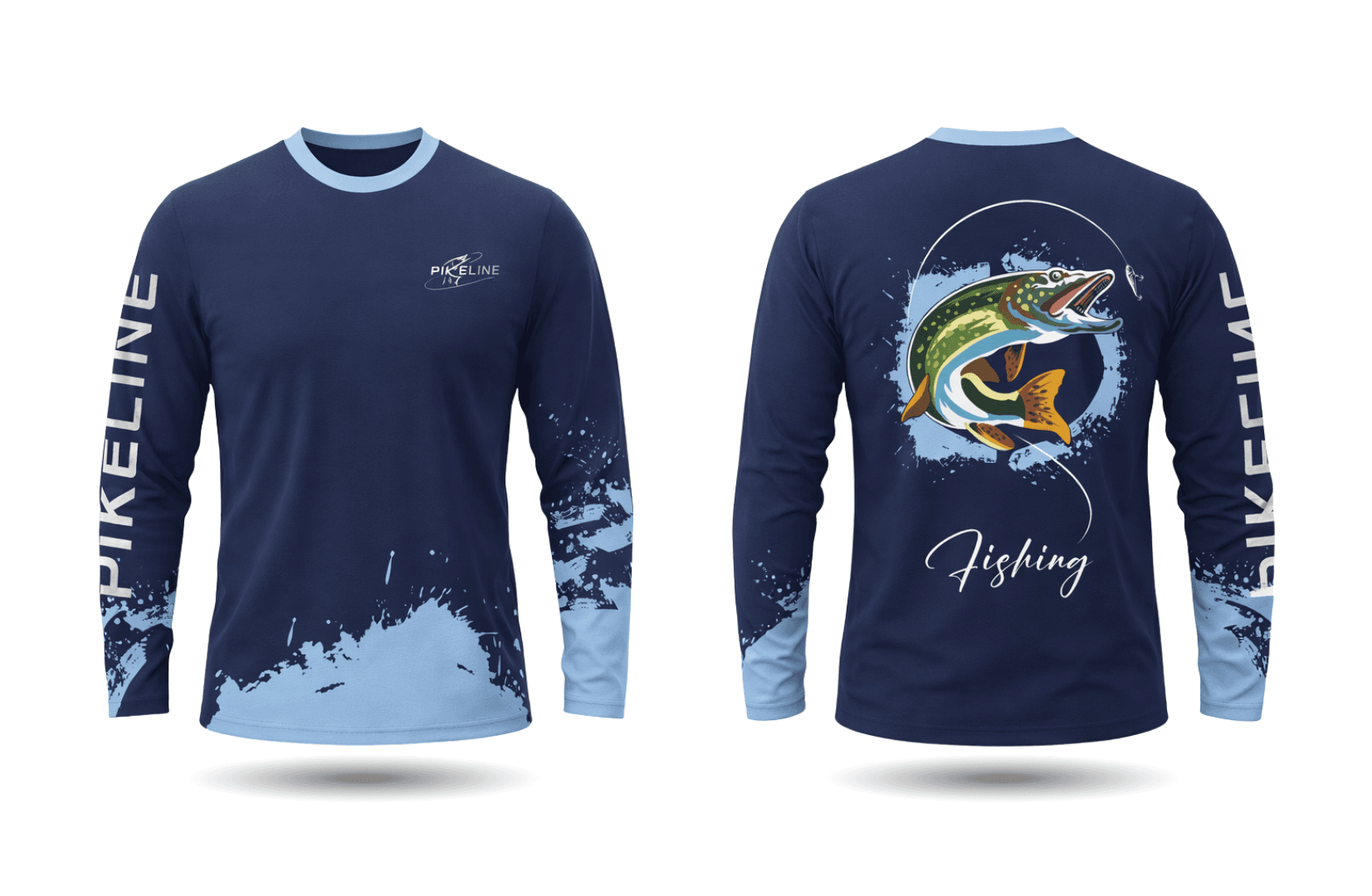 Bleu Foncé longsleeve — front and back