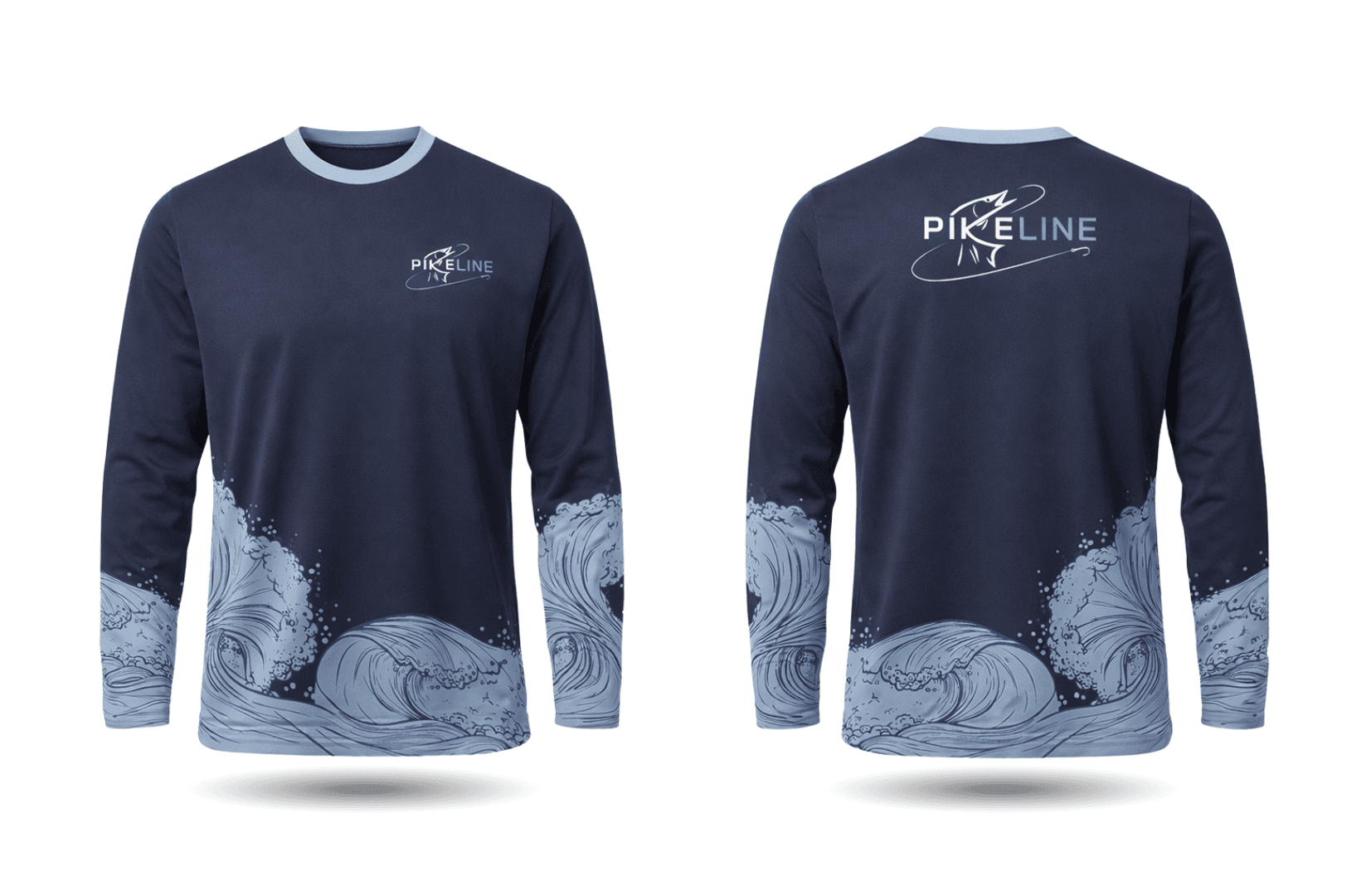 Bleu Vague longsleeve — front and back